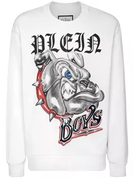 Philipp Plein толстовка Bulldogs с логотипом, белый