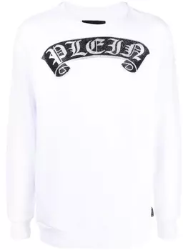 Philipp Plein толстовка Gothic Plein с логотипом, белый