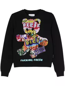 Philipp Plein толстовка из джерси со стразами