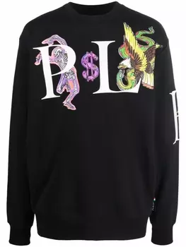 Philipp Plein толстовка с графичным принтом, черный
