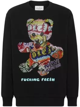 Philipp Plein толстовка с графичным принтом, черный
