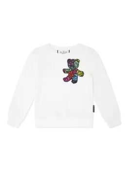 Philipp Plein толстовка с кристаллами, белый