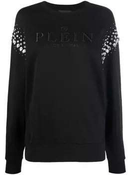 Philipp Plein толстовка с кристаллами, черный