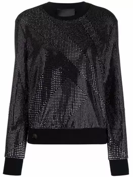 Philipp Plein толстовка с кристаллами, черный