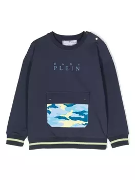 Philipp Plein толстовка с логотипом, синий