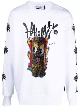 Philipp Plein толстовка с принтом Hawaii, белый