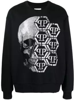Philipp Plein толстовка с принтом Skull, черный