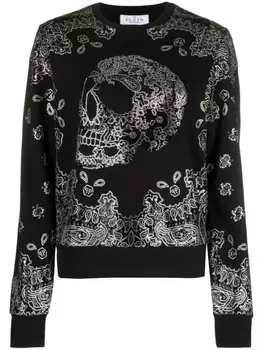 Philipp Plein толстовка с узором, черный