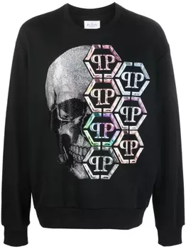Philipp Plein толстовка Skull and Plein, черный