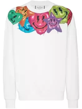 Philipp Plein толстовка Smile, белый