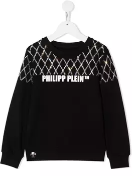 Philipp Plein толстовка со стразами, черный