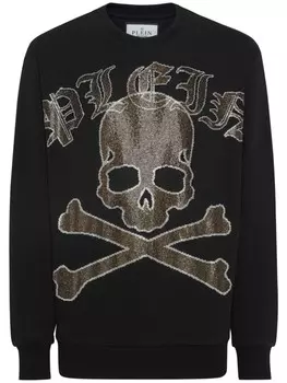 Philipp Plein толстовка со стразами, черный