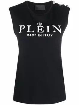 Philipp Plein топ без рукавов Iconic Plein, черный