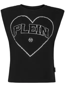 Philipp Plein топ без рукавов Strass, черный