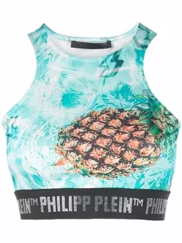 Philipp Plein топ Pineapple Skies, синий