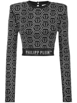 Philipp Plein топ с графичным принтом, черный