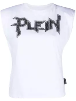 Philipp Plein топ с логотипом, белый
