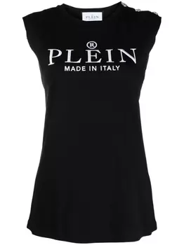 Philipp Plein топ с логотипом, черный