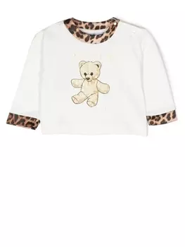 Philipp Plein топ с принтом Teddy Bear, белый