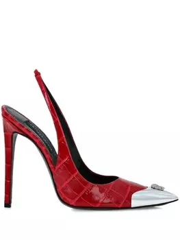 Philipp Plein туфли Crocco 120, красный