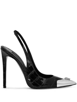 Philipp Plein туфли-лодочки Crocco 120, черный