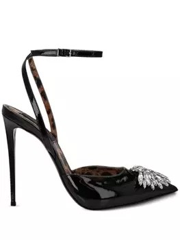 Philipp Plein туфли Mirror 100 с кристаллами, черный