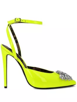 Philipp Plein туфли с кристаллами, желтый