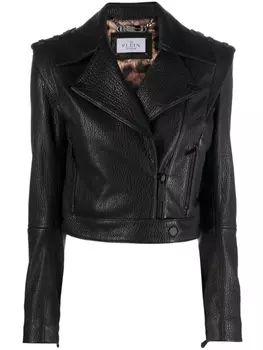 Philipp Plein укороченная байкерская куртка, черный