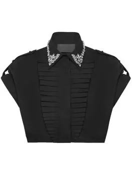 Philipp Plein укороченная рубашка Voulant, черный