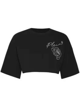 Philipp Plein укороченный топ с розами