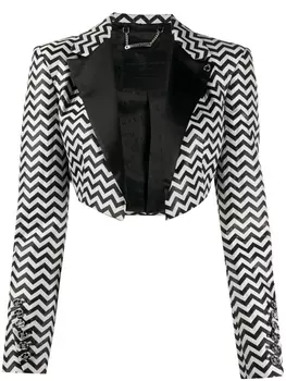 Philipp Plein укороченный жакет Bolero Rock, черный