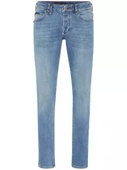 Philipp Plein узкие джинсы с заниженной талией, синий