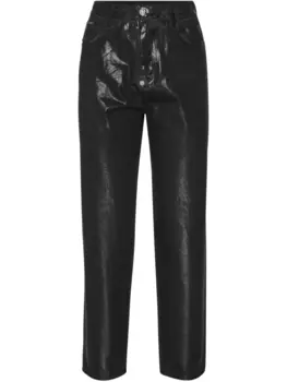 Philipp Plein вощеные брюки, черный