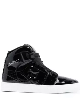 Philipp Plein высокие кеды Super Street Skull Bones, черный
