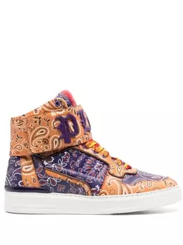 Кеды Philipp Plein Paisley Print, оранжевый/фиолетовый