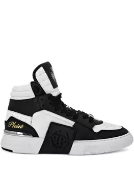 Philipp Plein высокие кроссовки со вставками, черный