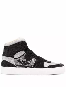 Кеды Philipp Plein Strass, черный/белый