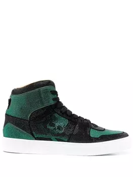 Кеды Philipp Plein Strass, черный/зеленый