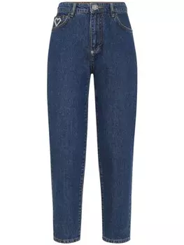 Philipp Plein зауженные джинсы Heart с кристаллами, синий