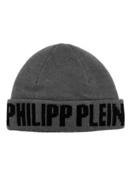 Philipp Plein жаккардовая шапка бини Philipp Plein, серый