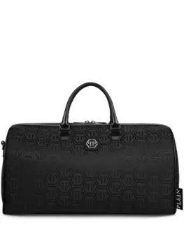 Philipp Plein жаккардовая сумка-тоут с монограммой, черный