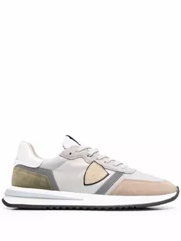 Кроссовки Philippe Model Logo Patch, серый/бежевый/розовый