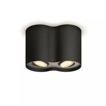 Philips Hue Bluetooth White Ambiance Spot Pillar черного цвета 2x 5 Вт 700 лм GU10, черный