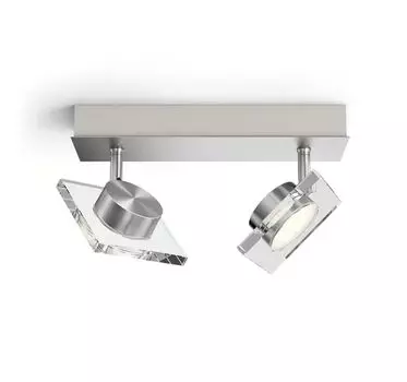 Philips myLiving Spot Golygon Warmglow с эффектом затемнения, 2 лампы, серебристый 5048217PO [класс энергопотребления A++], серый