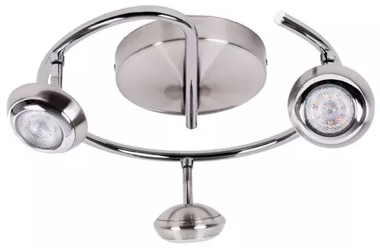 Philips Светодиодный тройной потолочный прожектор 3x 4 Вт, серебристая спираль, хром, поворотный, поворотный, серебро