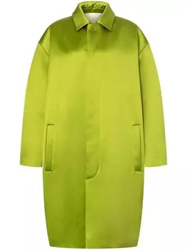 Philosophy Di Lorenzo Serafini атласное однобортное пальто длины миди, зеленый
