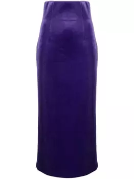 Philosophy Di Lorenzo Serafini бархатная юбка-карандаш длины миди, фиолетовый