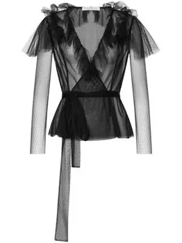 Philosophy Di Lorenzo Serafini блузка из тюля пуэн-деспри, черный