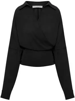 Philosophy Di Lorenzo Serafini блузка с V-образным вырезом и вставками, черный