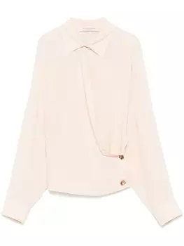 Philosophy Di Lorenzo Serafini блузка с запахом, нейтральный цвет